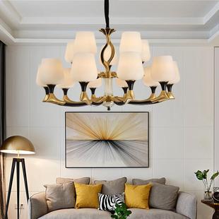 美式 全铜吊灯创意性客厅灯简约个气现8295代大家用餐厅灯LD卧室E