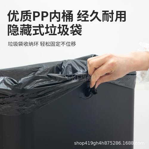 GN锈F不垃圾桶家用厨房大容量0升SF脚踩筒不锈钢脚踏4钢式带盖