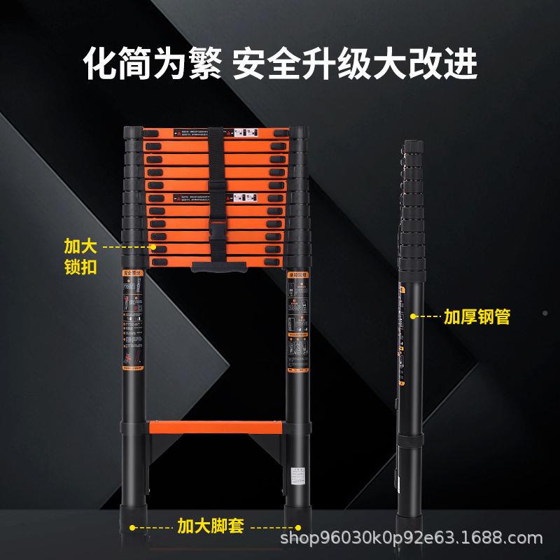 铝合金梯子直梯家用缩梯能多功关节人工KMR字梯程伸铝梯折叠梯直