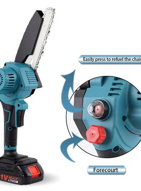 8寸有刷电式链电修枝锯无线伐锯充木锯果园修剪锂电锯手89882持电