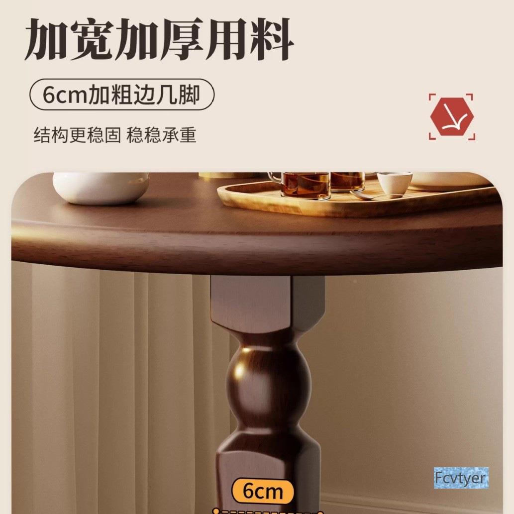 沙发边几罗马柱实木小桌子客厅阳小边茶几圆桌床头桌边桌柜法式台