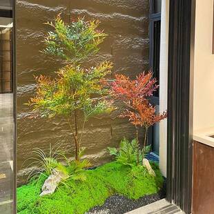 高南端竹仿真植盆仿真南天栽室内橱窗落地绿造景装饰新中式景观天