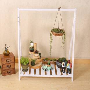 花架子木层架纯实木挂栏隔板花盆架中式客爬藤植物吊兰架秋千架