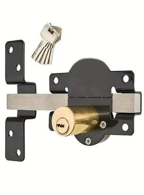 简式跨境轻奢DPE-108钥匙机械门锁横杆锁销房间柜门锁通道锁室内