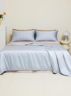 轻套奢洗水冰569989丝床单四件套床上天用用品夏冰丝床单被宿舍三