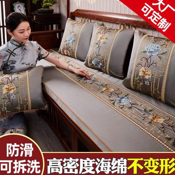 新中式高端红木沙发垫坐垫新款2024实木家具海绵垫四季通用座垫子,居家布艺,沙发垫,淘宝优惠券,粉丝福利购,淘宝优惠卷