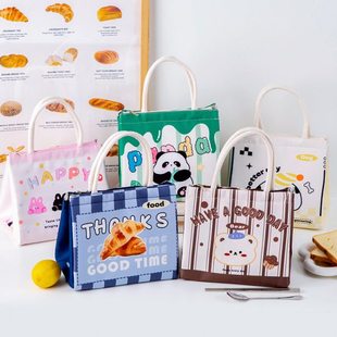 卡通饭盒保温袋手提加厚铝箔便当包学生带饭餐盒包上班族便当袋子