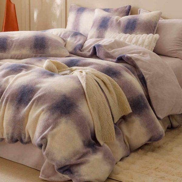 冬季加厚仿羊绒四件套简约珊瑚绒被套床单笠双面加绒保暖床上用品,居家布艺,汗蒸服,淘宝优惠券,粉丝福利购,淘宝优惠卷