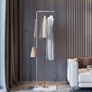 挂衣架落地卧室简易家用置物架轻奢现代杆式 网红不锈钢衣帽架