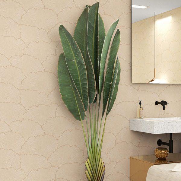 2024新款轻奢简约现代米黄色图案立体墙壁纸店铺装修餐厅饭店背景