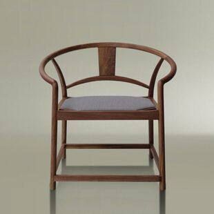 新中式茶椅实木圈椅禅意客椅子茶室家具黑胡桃木书椅定制