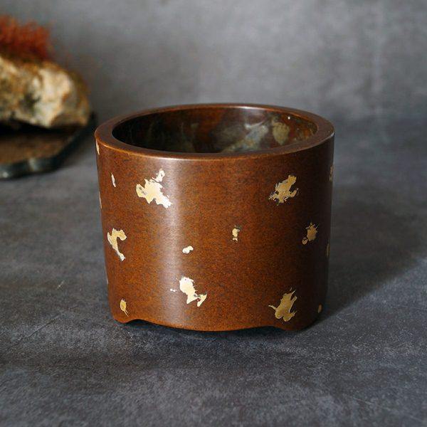 苏工铜洒金笔洗钵式炉香薰炉香篆炉宣德炉礼佛供香炉居室茶道香炉