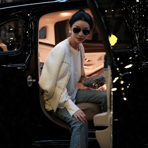 LILIANZHANG镶边小香风外套女