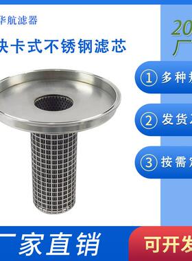 不锈钢熔体滤芯102*250DN250快装接口滤芯金属折叠滤芯