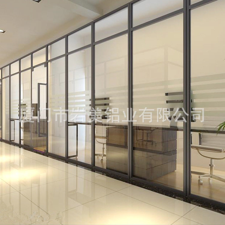 长期销售写字楼玻璃隔断单层简约玻璃隔断厦门玻璃隔断
