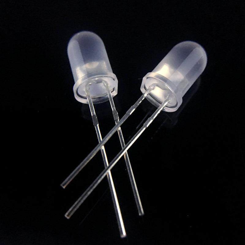 RoHSF5/5MM乳白七彩快闪短脚雾状七彩RGB直插发光管大芯片