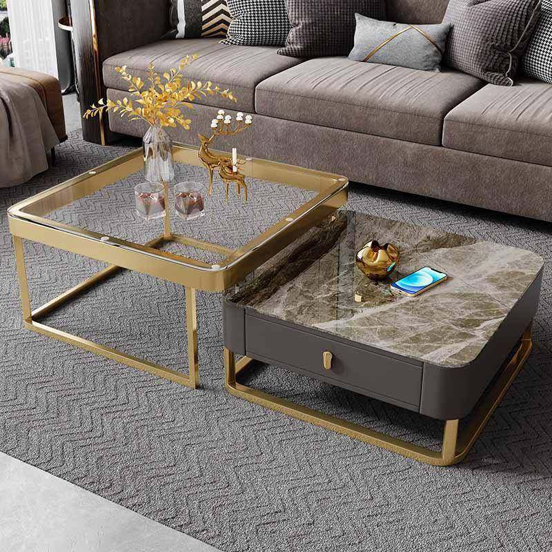 轻奢简约玻璃亮光岩板大小茶几组合小户型客厅创意伸缩方形茶几桌,收纳整理,烫衣板及配件,淘宝优惠券,粉丝福利购,淘宝优惠卷