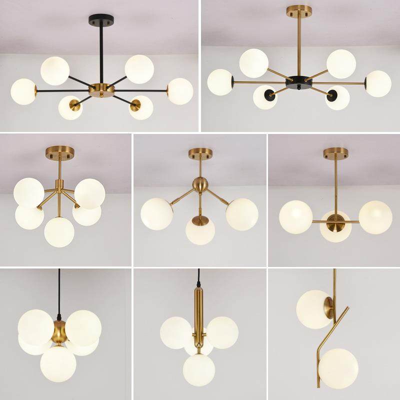 现代简约灯饰魔豆吊灯轻奢创意餐厅卧室大气客厅灯具玻璃吊灯