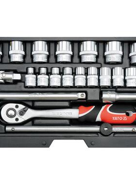易尔拓3/8DR铬钒钢22件套套筒扳手组套机修套装YT-38561