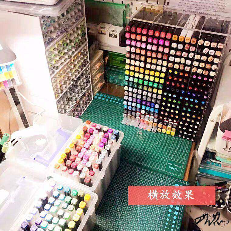 亚克力笔架展示架多层架子黑色笔陈列超市插铅笔眉笔架办公创意