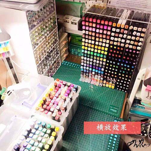 亚克力笔架展示架多层架子黑色笔陈列超市插铅笔眉笔架办公创意