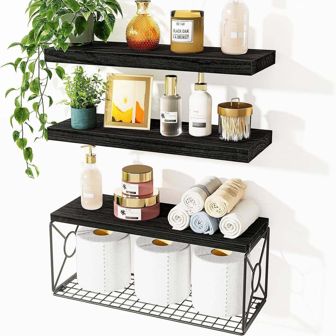 墙上置物架卫生间浴室厨房收纳架铁艺支架隔板带纸巾收纳筐,纺织面料/辅料/配套,纺织机械配件,淘宝优惠券,粉丝福利购,淘宝优惠卷