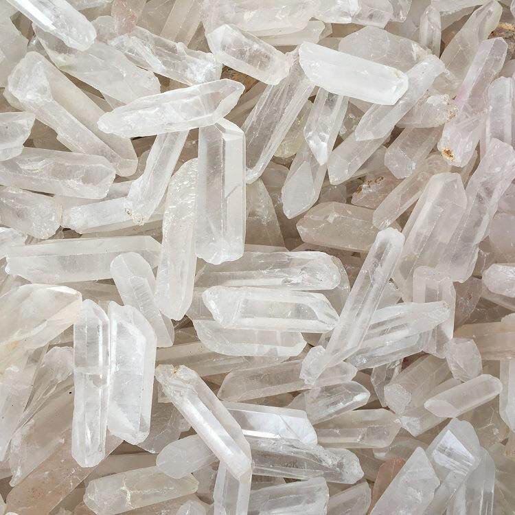 天然白水晶六棱柱单尖水晶柱六角柱消磁能量晶石
