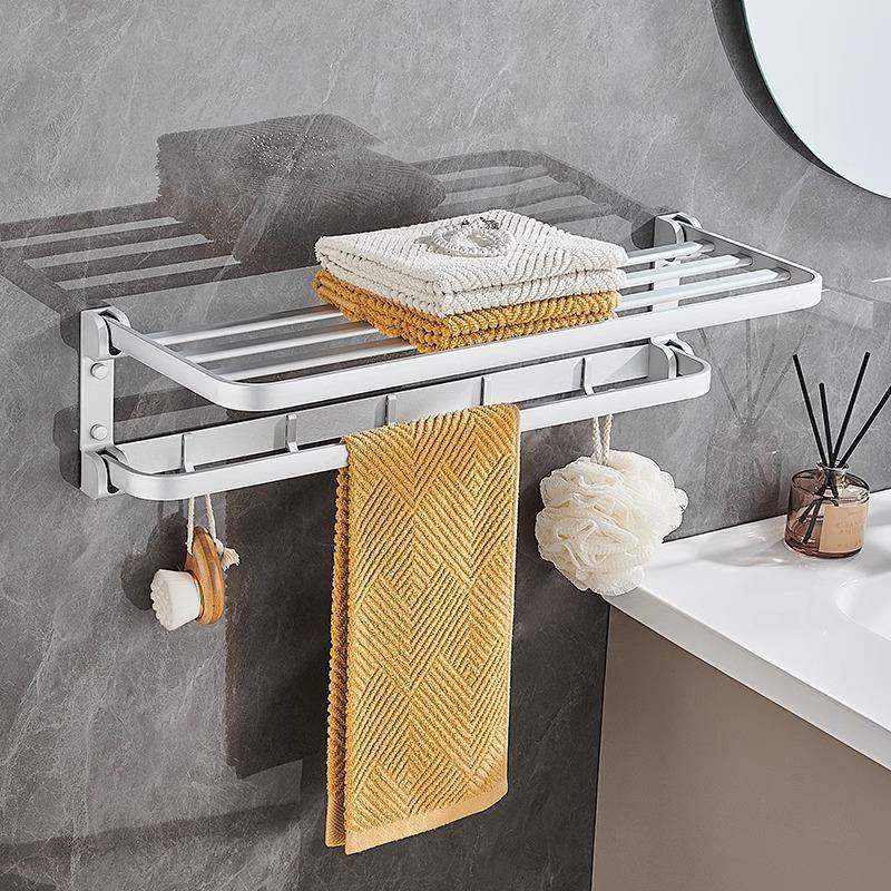 太空铝毛巾架卫生间免打孔浴室厕所洗手间置物架收纳壁挂浴巾架子,纺织面料/辅料/配套,纺织机械配件,淘宝优惠券,粉丝福利购,淘宝优惠卷