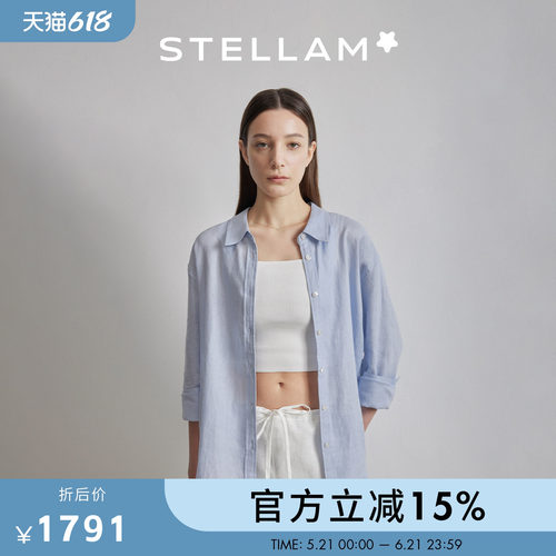 100%亚麻衬衫女高级感气质