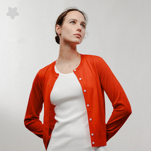 STELLAM女装S.class超细羊毛开衫针织衫外套