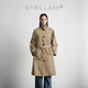 挺括利落中长大衣 STELLAM 100%棉极简风衣女廓形英伦经典 AMARA