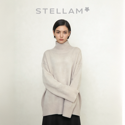 STELLAM女装 PHOEBE 寬版高領羊毛毛衣