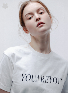 STELLAM女装YouAreYou 纯棉上衣夏季简约设计感短袖T恤