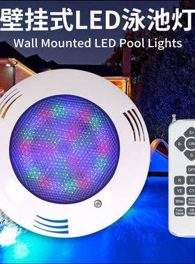 供应出口LED壁挂式泳池灯RGB遥控泳池灯AC12V水池灯水下灯