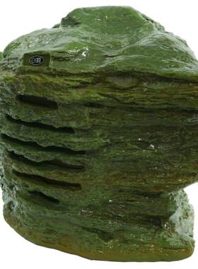 欧博OBT防水音响公共广播系统景观园林玻璃钢绿色石头草坪音箱