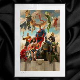 Sideshow500333U珍藏签名艺术画DC正义联盟收藏装饰画工作室挂画