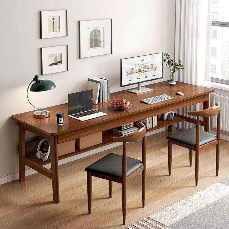 电脑桌实木腿双人中学生学习书桌靠墙长条桌家用客厅工作台卧室,纺织面料/辅料/配套,纺织机械配件,淘宝优惠券,粉丝福利购,淘宝优惠卷