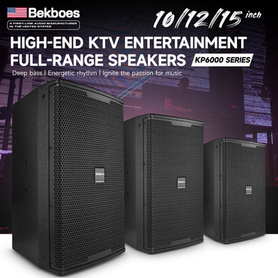 KP6000专业酒吧家庭KTV音响单10寸12寸15寸包房K歌音箱passive