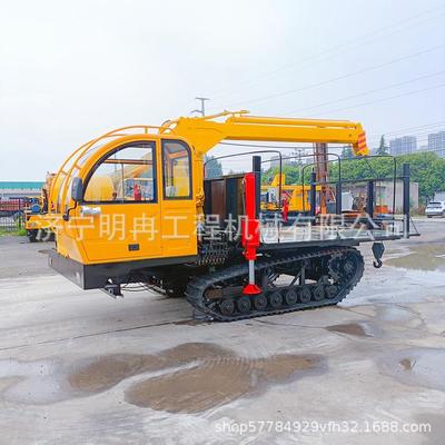 戈壁滩光伏板运输安装起吊专用履带式随车吊吊臂旋转12米全出臂