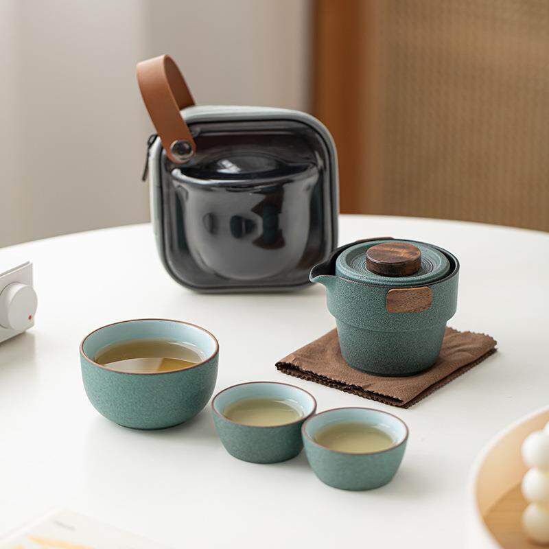 便携式旅行茶具小套装户外包功夫泡茶壶茶杯单人快客杯一壶二四
