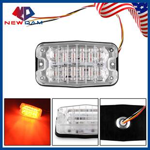 12-24v汽车12LED爆闪灯大功率货车卡车侧边警示频闪灯开道警示灯