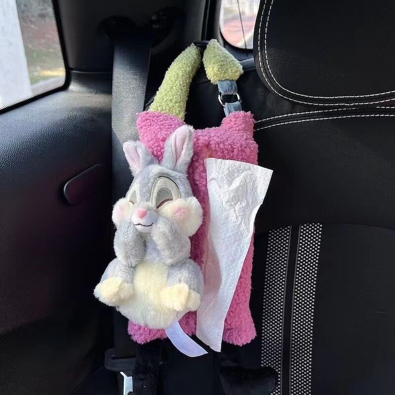 车载纸巾盒纸巾袋可爱个性挂式抽纸盒收纳车内饰品女生车饰