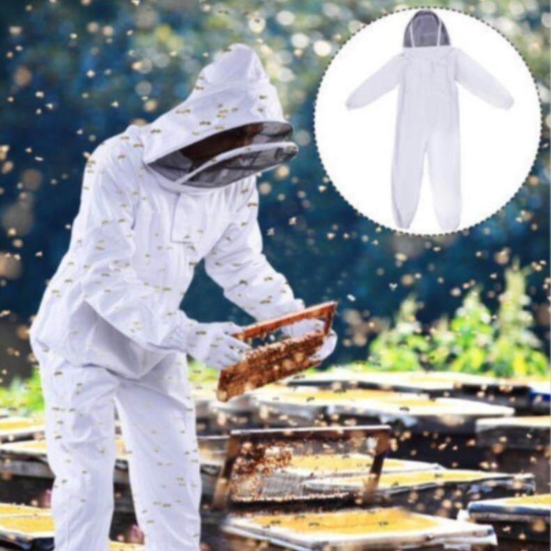 热销全身加厚连体防蜂服棉布防蜂衣蜜蜂防蛰太空帽蜂衣防护