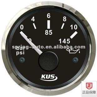 白色 24V船用车用房车通用游艇配件黑色 KUS油压表0 10bar12
