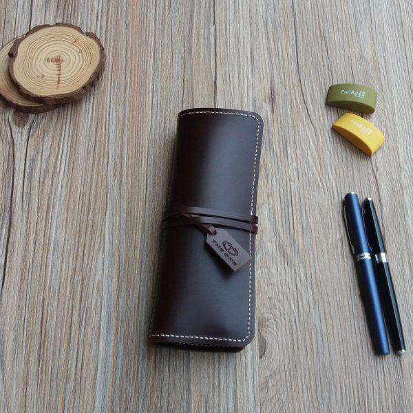 大容量钢笔真皮笔袋可定制彩铅文艺疯马皮简约牛皮学生文具盒礼盒,文具电教/文化用品/商务用品,笔袋,淘宝优惠券,粉丝福利购,淘宝优惠卷