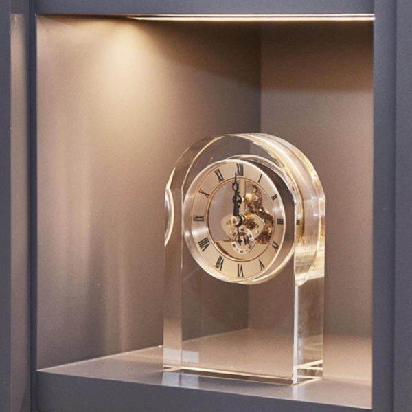 高档轻奢水晶座钟摆件酒柜办公室桌面钟表卧室床头柜台钟摆放式