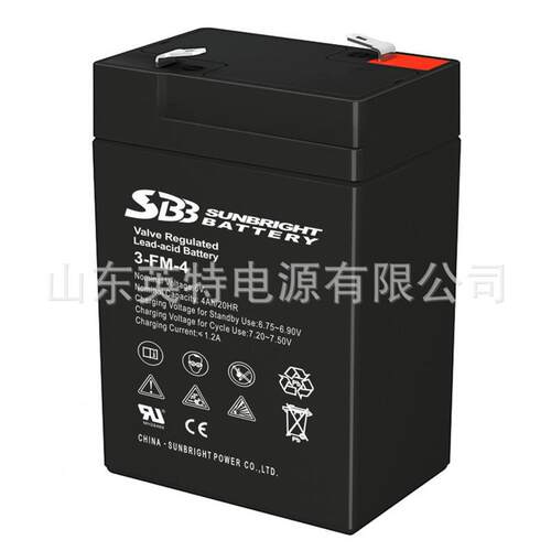 圣豹6V4AH蓄电池SBB蓄电池3-FM-4直流屏/电源蓄电池