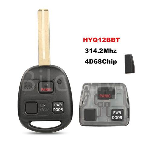 适用于3键丰田酷路泽遥控汽车钥匙电动门HYQ12BBT带68芯片315mhz