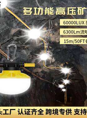 50FT工业灯串建筑工地临时工作灯可串联灯仓库车间厂房车库照明灯
