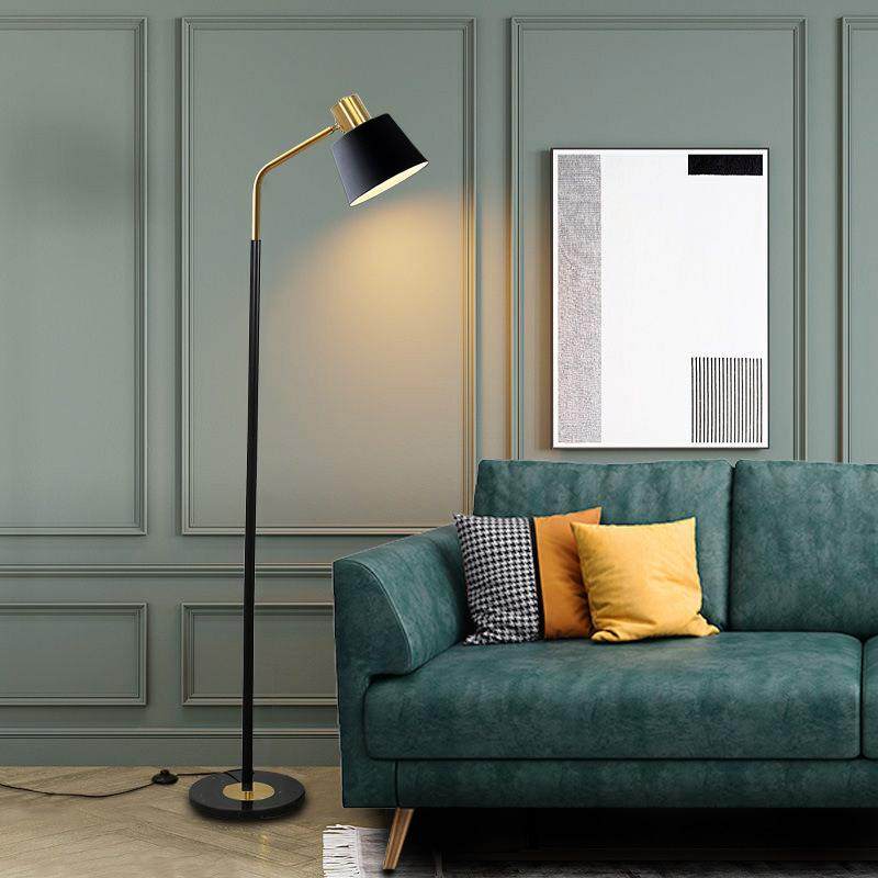 现代时尚落地灯客厅卧室书房简约黑白网红阅读学习工作台灯具灯饰